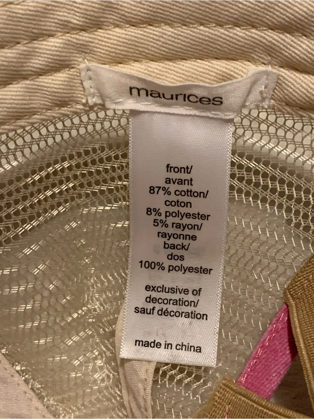 Blank Maurices hat